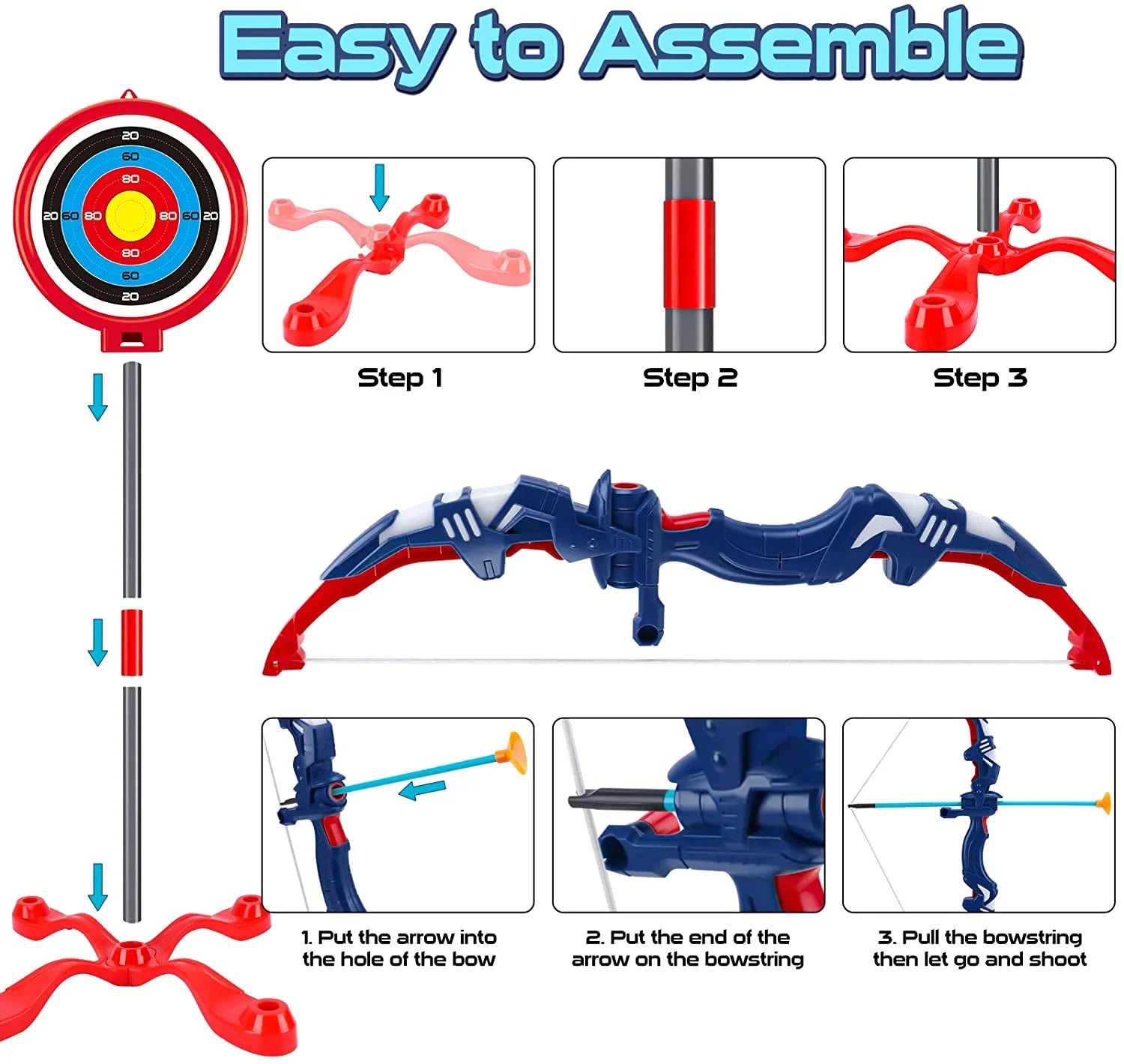 2 Pack Bow and Arrow for Kids with LED Flash Lights
